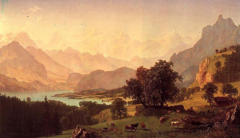 Bernese Alps, oil on canvas, Albert Bierstadt